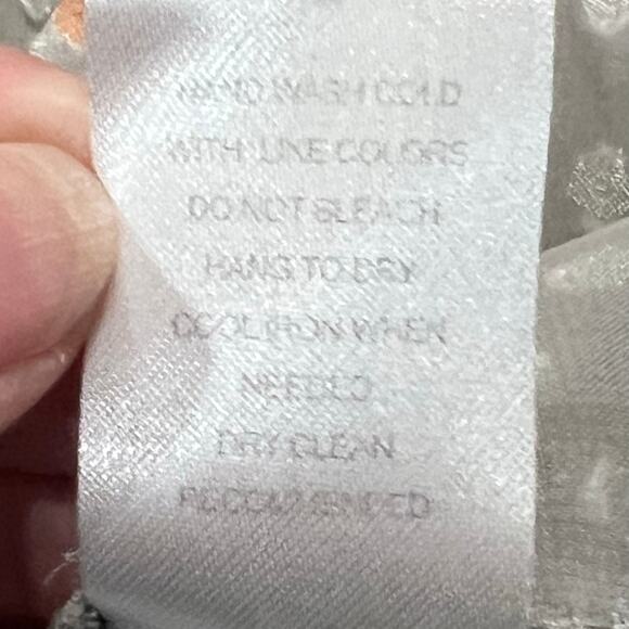 Daniel Rainn Ashlee floral print Swiss Dot Button Up Sheer blouse Women’s size L - Picture 10 of 15